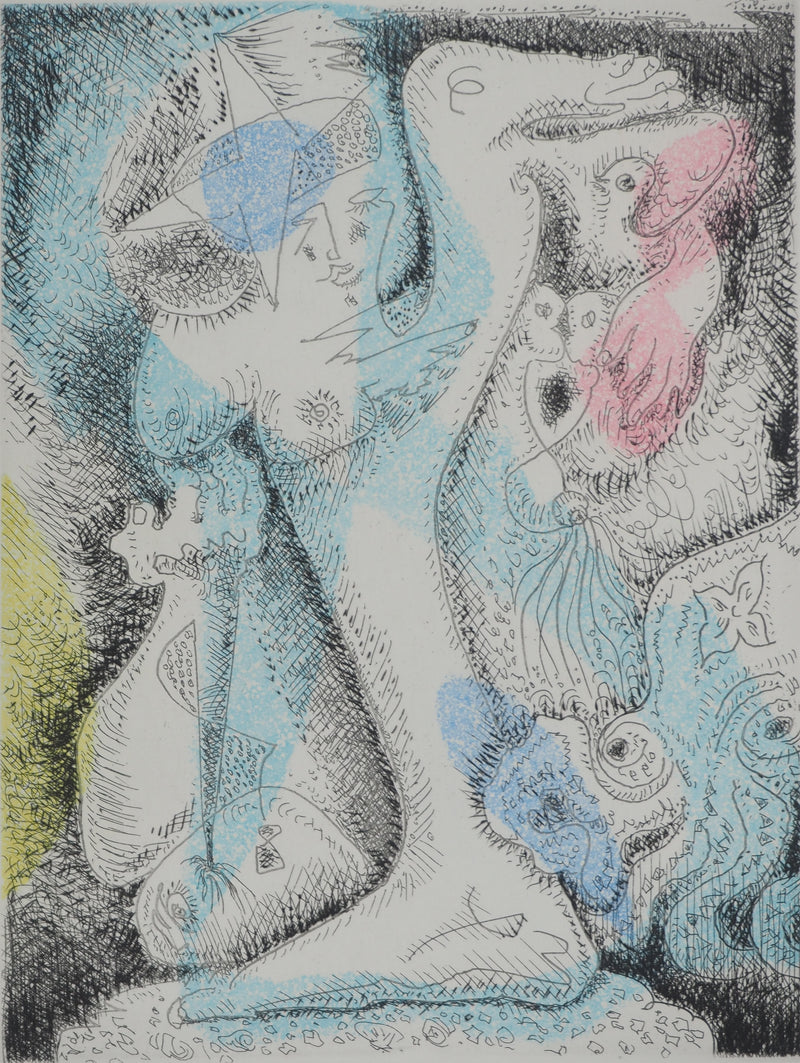 André MASSON : Jambe surréaliste à la colombe, Gravure originale (photo de détail 3) - Crédit photo : Galerie Art.Paris