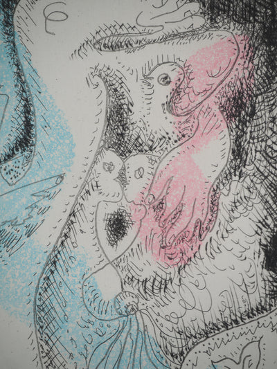 André MASSON : Jambe surréaliste à la colombe, Gravure originale (photo de détail 5) - Crédit photo : Galerie Art.Paris