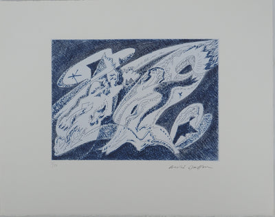 André MASSON : Personnage solaire , Gravure originale (vue générale) - Crédit photo : Galerie Art.Paris