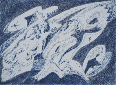 André MASSON : Personnage solaire , Gravure originale (photo de détail 3) - Crédit photo : Galerie Art.Paris