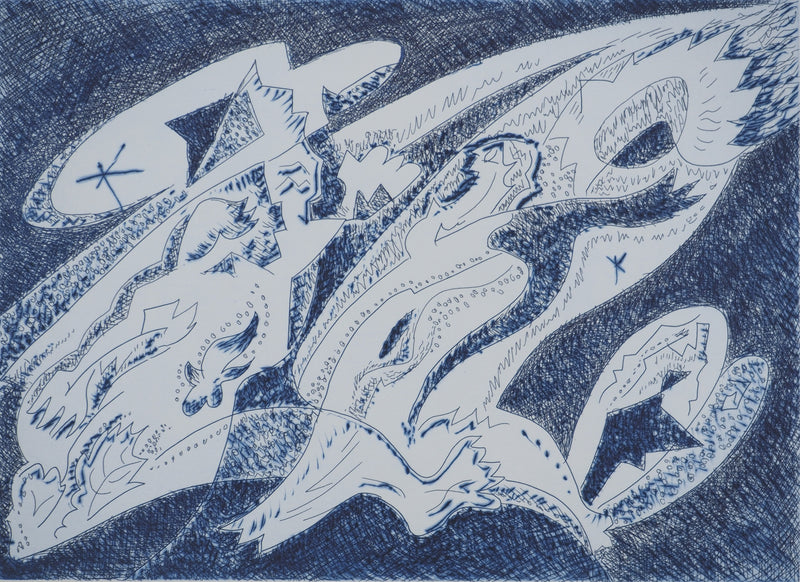 André MASSON : Personnage solaire , Gravure originale (photo de détail 3) - Crédit photo : Galerie Art.Paris