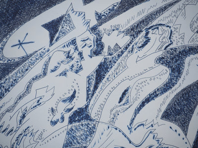 André MASSON : Personnage solaire , Gravure originale (photo de détail 4) - Crédit photo : Galerie Art.Paris