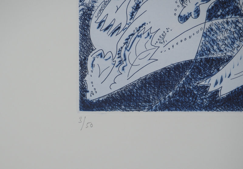André MASSON : Personnage solaire , Gravure originale (photo de détail 6) - Crédit photo : Galerie Art.Paris