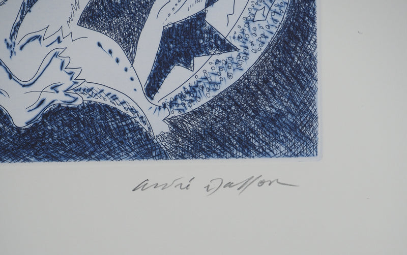 André MASSON : Personnage solaire , Gravure originale (photo de détail 2) - Crédit photo : Galerie Art.Paris