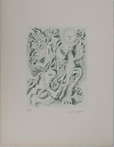 André MASSON : Métamorphose au clair de lune , Gravure originale (vue générale) - Crédit photo : Galerie Art.Paris