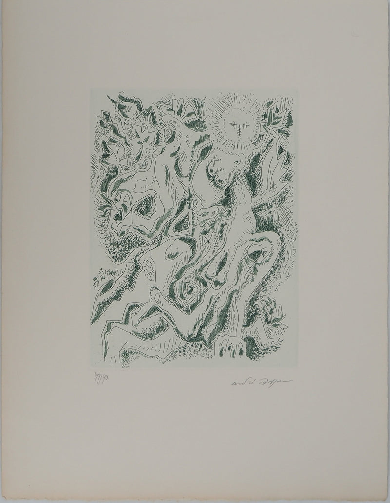 André MASSON : Métamorphose au clair de lune , Gravure originale (vue générale) - Crédit photo : Galerie Art.Paris