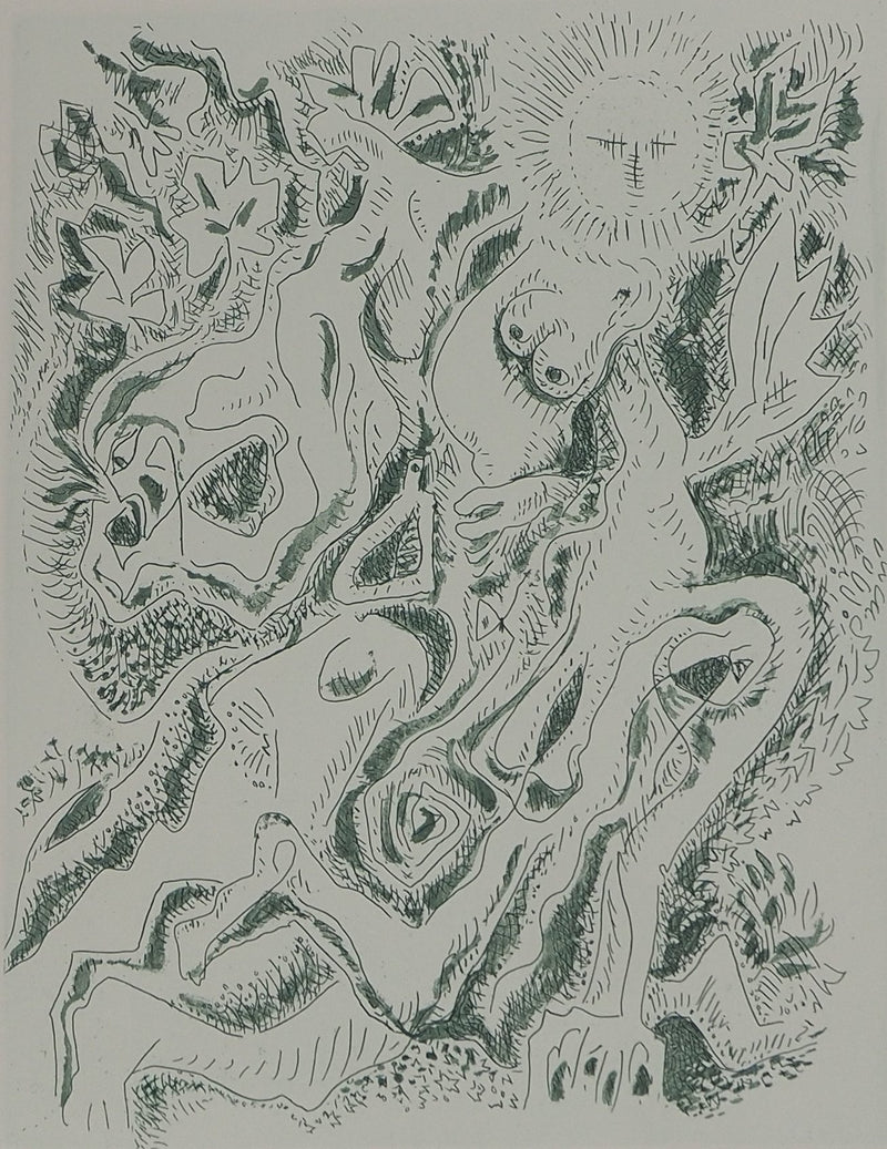 André MASSON : Métamorphose au clair de lune , Gravure originale (photo de détail 3) - Crédit photo : Galerie Art.Paris