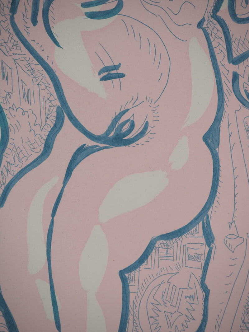 André MASSON : Nu sur fond rose, Gravure originale (photo de détail 5) - Crédit photo : Galerie Art.Paris