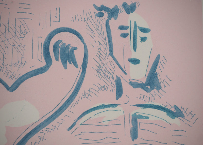 André MASSON : Nu sur fond rose, Gravure originale (photo de détail 6) - Crédit photo : Galerie Art.Paris