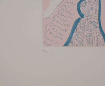 André MASSON : Nu sur fond rose, Gravure originale (photo de détail 7) - Crédit photo : Galerie Art.Paris