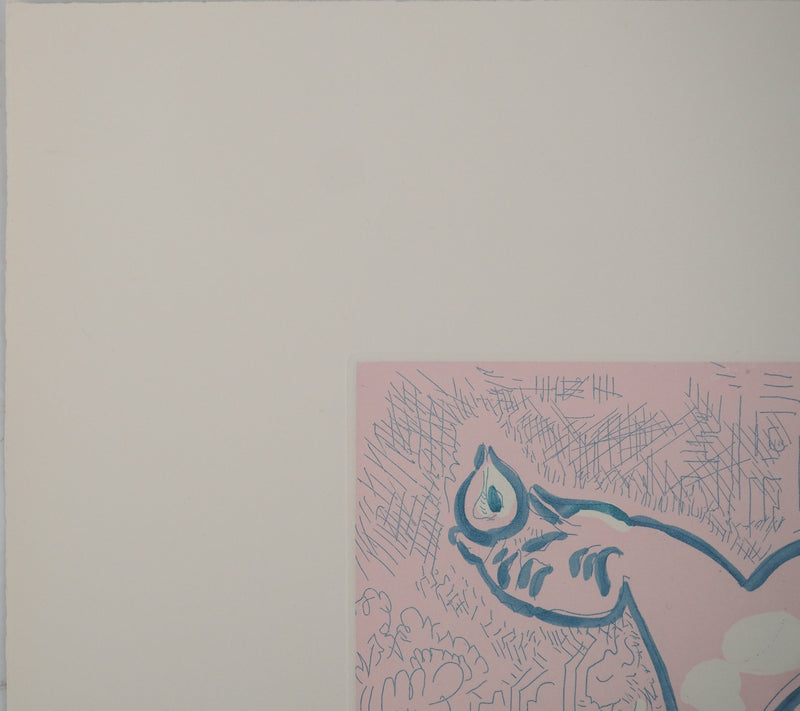 André MASSON : Nu sur fond rose, Gravure originale (photo de détail 8) - Crédit photo : Galerie Art.Paris