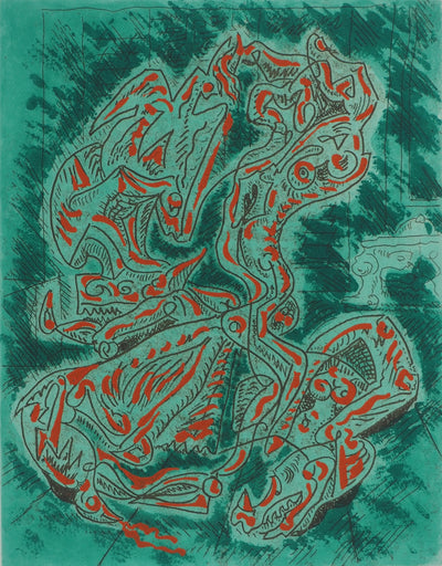 André MASSON : Dragon surréaliste, Gravure originale (photo de détail 3) - Crédit photo : Galerie Art.Paris