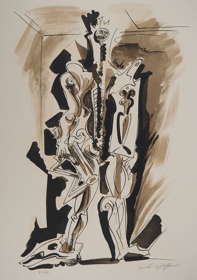 André MASSON : Chevalier surréaliste, Lithographie originale (photo de détail 3) - Crédit photo : Galerie Art.Paris
