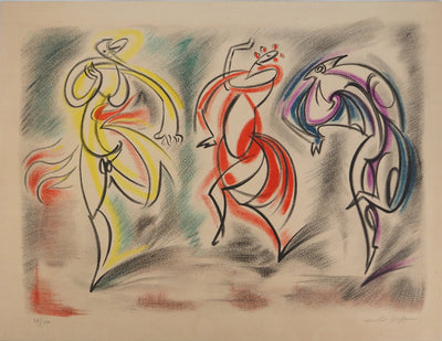 André MASSON : Les Danseuses, Lithographie originale (vue générale) - Crédit photo : Galerie Art.Paris