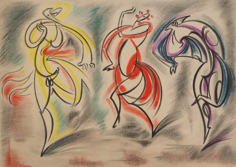 André MASSON : Les Danseuses, Lithographie originale (photo de détail 3) - Crédit photo : Galerie Art.Paris