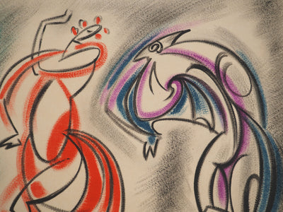 André MASSON : Les Danseuses, Lithographie originale (photo de détail 4) - Crédit photo : Galerie Art.Paris