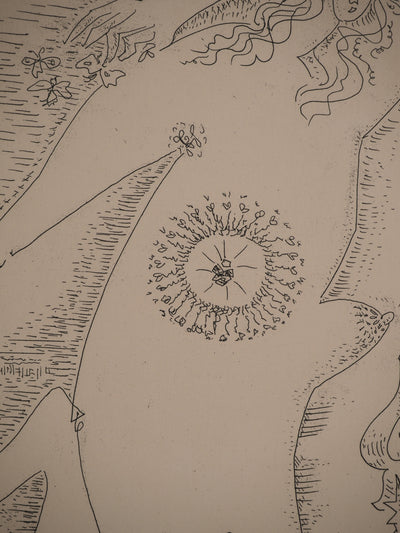 André MASSON : La Reine Zénobie, Gravure originale (photo de détail 4) - Crédit photo : Galerie Art.Paris