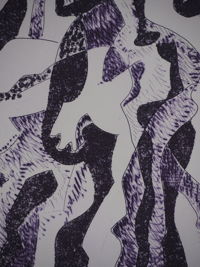 André MASSON : Composition violette, Gravure originale (photo de détail 5) - Crédit photo : Galerie Art.Paris