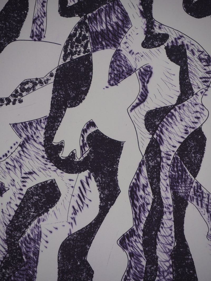 André MASSON : Composition violette, Gravure originale (photo de détail 5) - Crédit photo : Galerie Art.Paris
