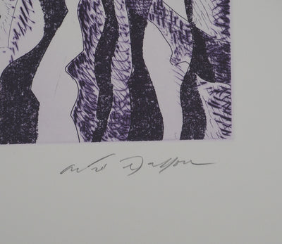 André MASSON : Composition violette, Gravure originale (photo de détail 2) - Crédit photo : Galerie Art.Paris
