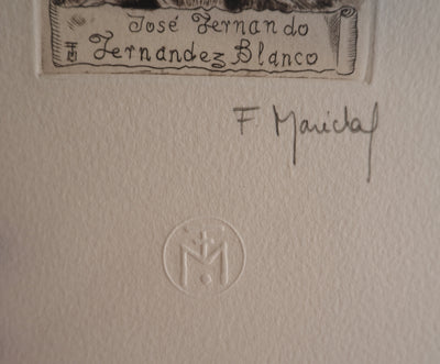 François MARECHAL : Le berger, Gravure originale (photo de détail 2) - Crédit photo : Galerie Art.Paris