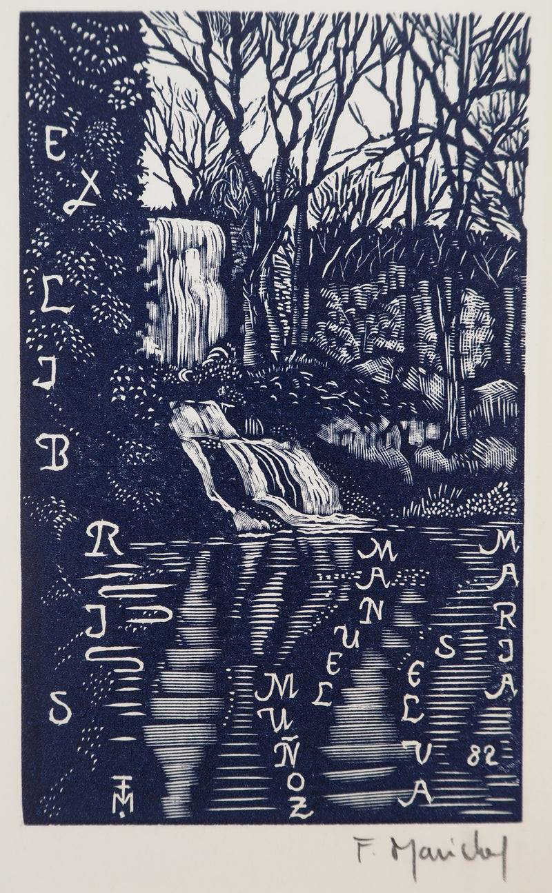 François MARECHAL : La cascade, Gravure sur bois originale (photo de détail 3) - Crédit photo : Galerie Art.Paris