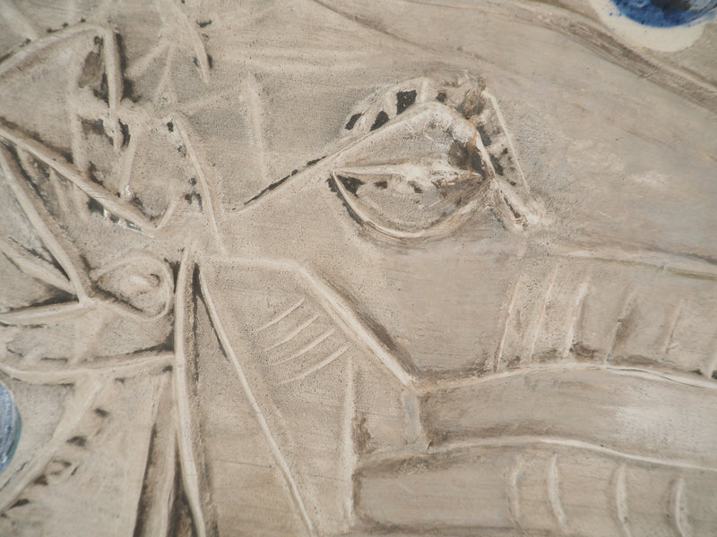 Pablo PICASSO : Tête de chèvre de profil, Céramique originale Madoura