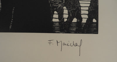 François MARECHAL : Le vieux révolutionnaire, Gravure sur bois originale (photo de détail 2) - Crédit photo : Galerie Art.Paris