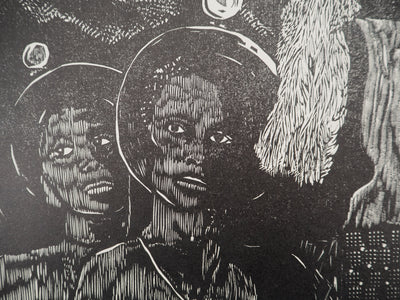 François MARECHAL : Black Power, Gravure sur bois originale (photo de détail 5) - Crédit photo : Galerie Art.Paris