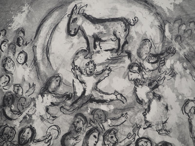 Marc CHAGALL : L'adoration du Veau d'o, Héliogravure originale (vue générale) - Crédit photo : Galerie Art.Paris