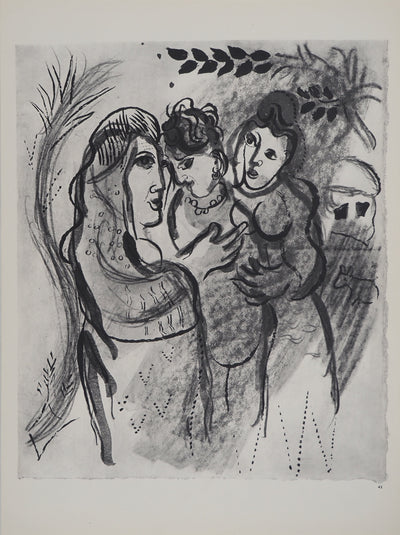 Marc CHAGALL : Les trois femmes  : Noémi et ses fille, Héliogravure originale (vue générale) - Crédit photo : Galerie Art.Paris