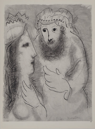 Marc CHAGALL : Esther en rein, Héliogravure originale (vue générale) - Crédit photo : Galerie Art.Paris