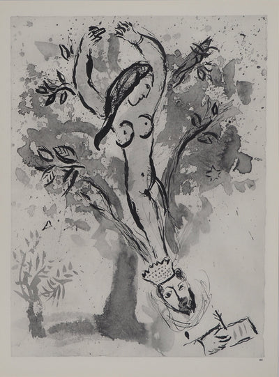 Marc CHAGALL : Cantique des cantiques : Salomon et son amante, Héliogravure originale (vue générale) - Crédit photo : Galerie Art.Paris