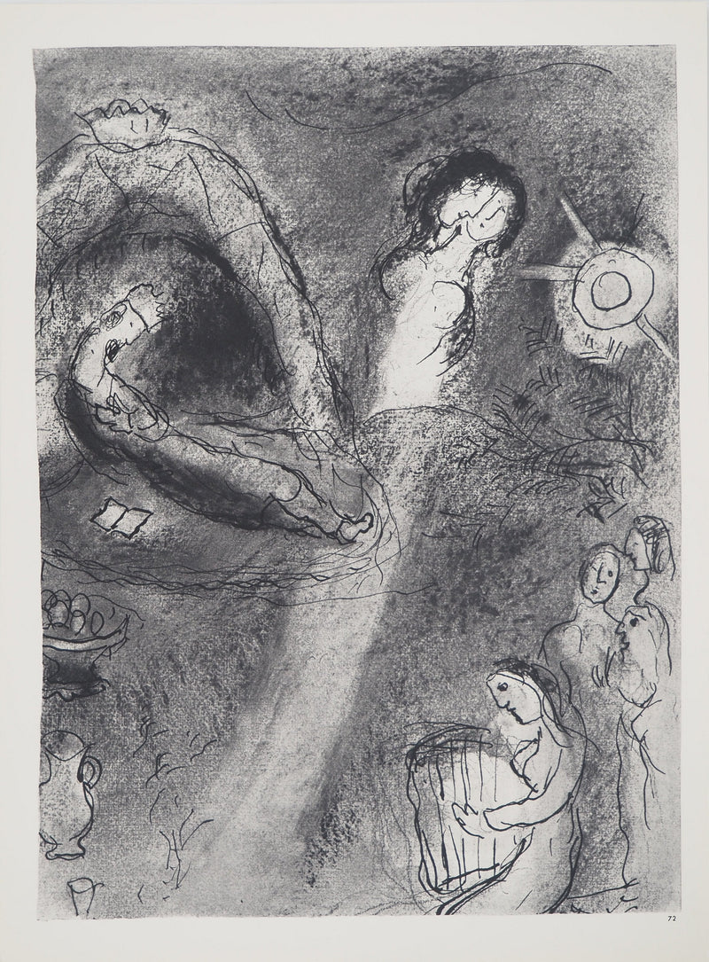 Marc CHAGALL : Cantique des cantiques : Les amoureux de Jérusalem, Héliogravure originale (vue générale) - Crédit photo : Galerie Art.Paris