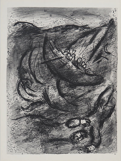 Marc CHAGALL : Jonas : La tempête en mer, Héliogravure originale (vue générale) - Crédit photo : Galerie Art.Paris