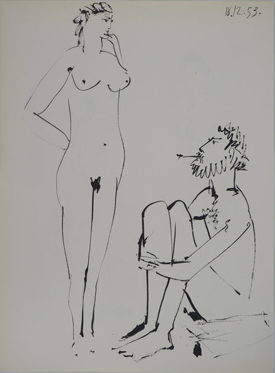 Pablo PICASSO : La courtisane et le vieil homme, Héliogravure originale (photo de détail 4) - Crédit photo : Galerie Art.Paris