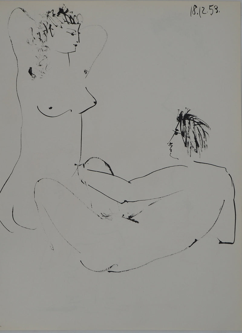 Pablo PICASSO : Les amants sur l&