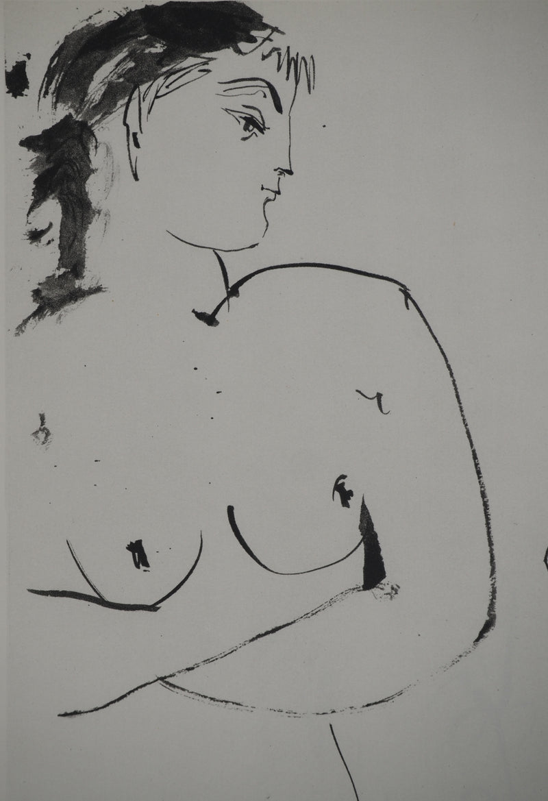 Pablo PICASSO : Esquisse de la jeune fille nue, Héliogravure originale (photo de détail 5) - Crédit photo : Galerie Art.Paris