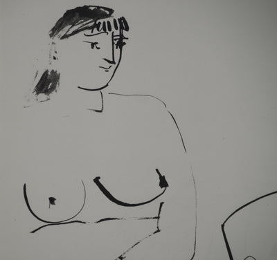 Pablo PICASSO : Nu sensuel avec une chaise, Héliogravure originale (photo de détail 6) - Crédit photo : Galerie Art.Paris