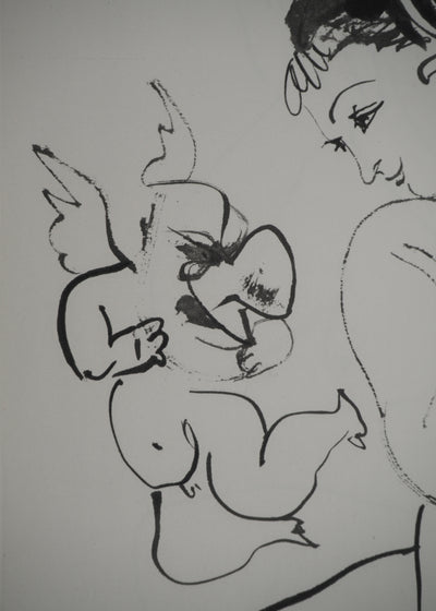 Pablo PICASSO : Cupidon séduisant une jeune fille, Héliogravure originale (photo de détail 4) - Crédit photo : Galerie Art.Paris