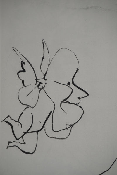 Pablo PICASSO : Cupidon séduisant une jeune fille, Héliogravure originale (photo de détail 3) - Crédit photo : Galerie Art.Paris