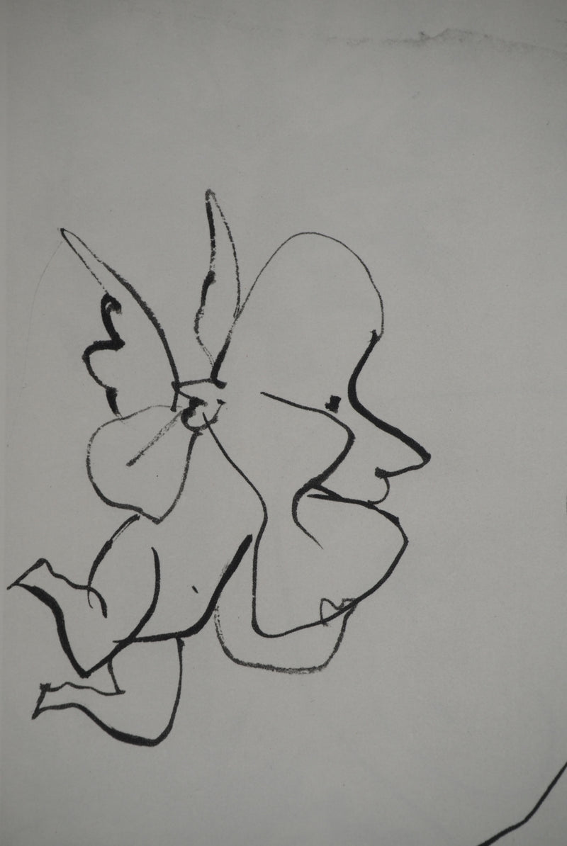 Pablo PICASSO : Cupidon séduisant une jeune fille, Héliogravure originale (photo de détail 3) - Crédit photo : Galerie Art.Paris