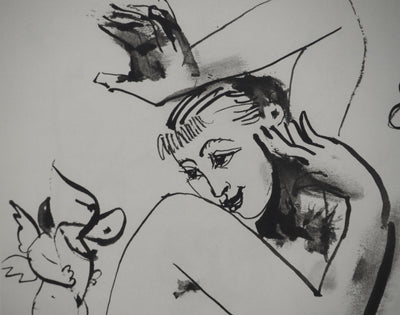 Pablo PICASSO : La jeune fille et l'amour, Héliogravure originale (photo de détail 4) - Crédit photo : Galerie Art.Paris