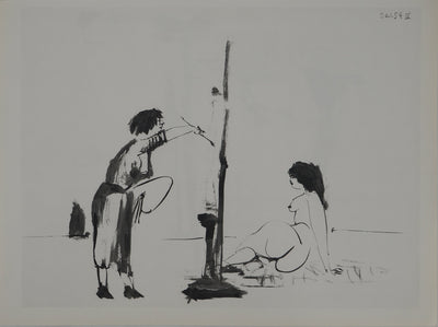 Pablo PICASSO : Les deux femmes dans l'atelier, Héliogravure originale (photo de détail 4) - Crédit photo : Galerie Art.Paris