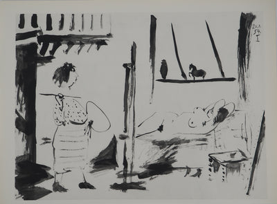 Pablo PICASSO : Nu dans l'atelier, Héliogravure originale (vue générale) - Crédit photo : Galerie Art.Paris