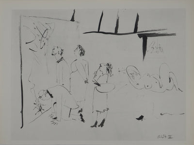 Pablo PICASSO : La visite de l'atelier, Héliogravure originale (vue générale) - Crédit photo : Galerie Art.Paris