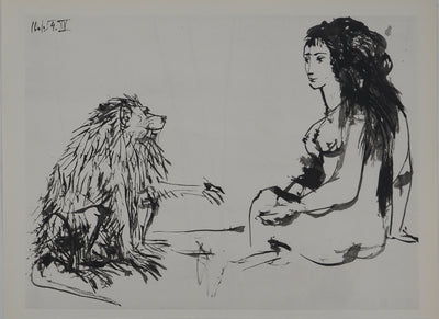 Pablo PICASSO : Le singe s'approchant de la femme, Héliogravure originale (vue générale) - Crédit photo : Galerie Art.Paris