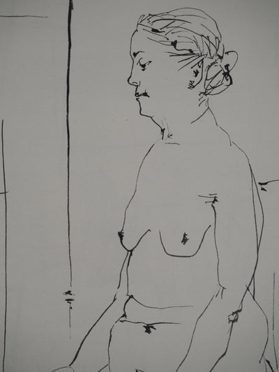 Pablo PICASSO : Le peintre et son modèle vieillissants, Héliogravure originale (photo de détail 3) - Crédit photo : Galerie Art.Paris