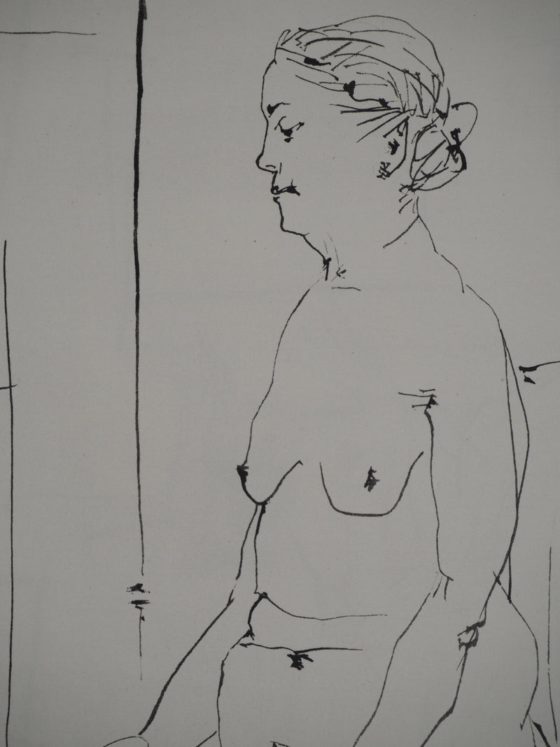 Pablo PICASSO : Le peintre et son modèle vieillissants, Héliogravure originale (photo de détail 3) - Crédit photo : Galerie Art.Paris