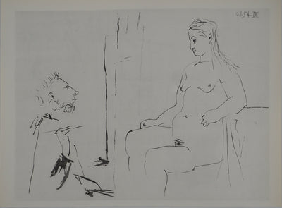 Pablo PICASSO : Le nu et la vanité, Héliogravure originale (photo de détail 4) - Crédit photo : Galerie Art.Paris